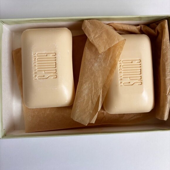 Gump's Jasmine Bath Soap Box Full Size Pair Vintage San Francisco Vintage - Picture 2 of 4